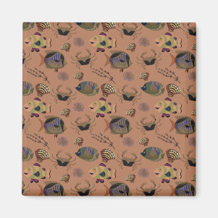 Muster der Wassertiere Meeresunterwasser 15 Magnet