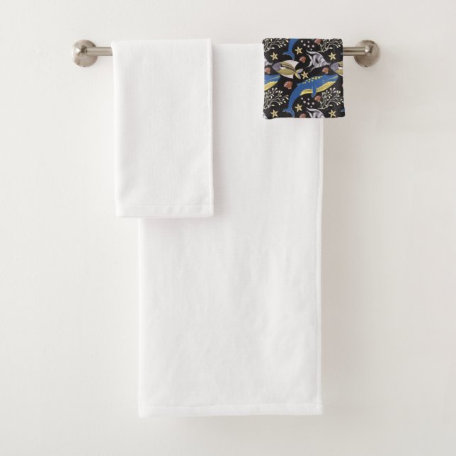 Muster der Wassertiere | Meeresunterwasser 17 Badhandtuch Set (Insitu)