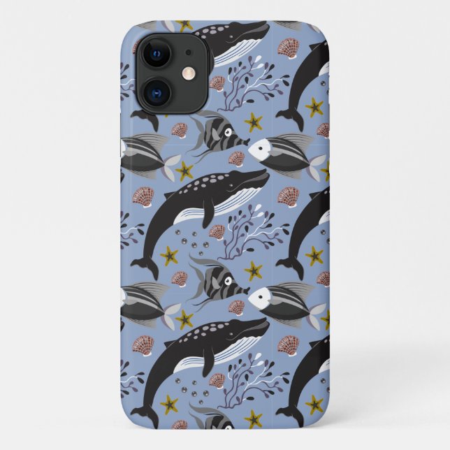 Muster der Wassertiere | Meeresunterwasser 19 Case-Mate iPhone Hülle (Rückseite)