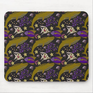 Muster der Wassertiere   Meeresunterwasser 25 Mousepad