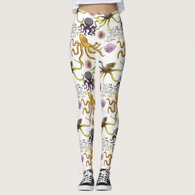 Muster der Wassertiere | Meeresunterwasser 26 Leggings (Vorderseite)