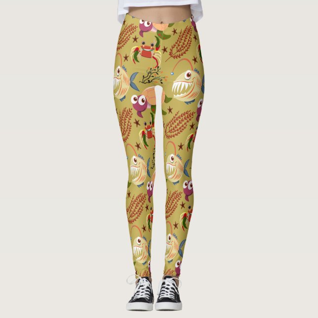 Muster der Wassertiere | Meeresunterwasser 31 Leggings (Vorderseite)