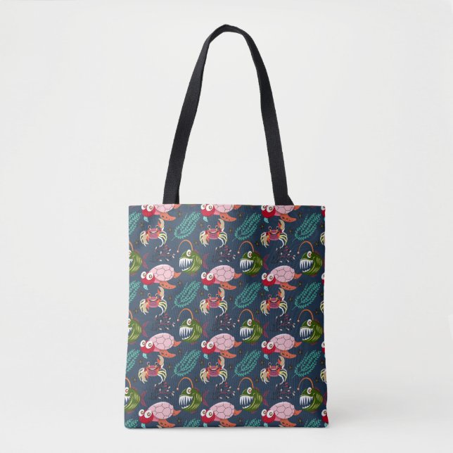 Muster der Wassertiere | Meeresunterwasser 34 Tasche (Vorderseite)