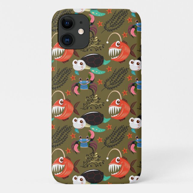 Muster der Wassertiere | Meeresunterwasser 36 Case-Mate iPhone Hülle (Rückseite)
