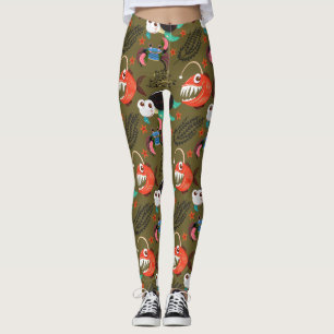 Muster der Wassertiere Meeresunterwasser 36 Leggings