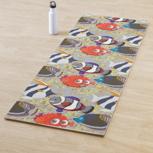 Muster der Wassertiere   Meeresunterwasser 40 Yogamatte