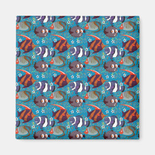 Muster der Wassertiere Meeresunterwasser 45 Magnet