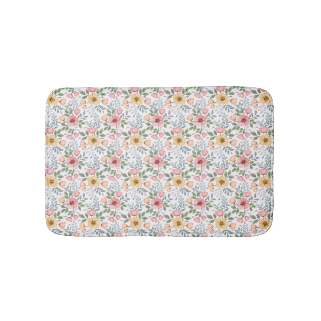 Muster der weichen Blume Bath Mat Badematte (Vorderseite)