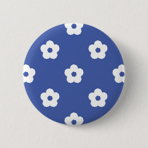 Muster der weißen Blume Button