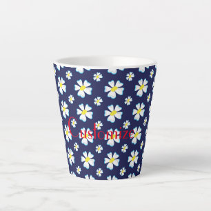 Muster der weißen Blume Thunder_Cove Milchtasse