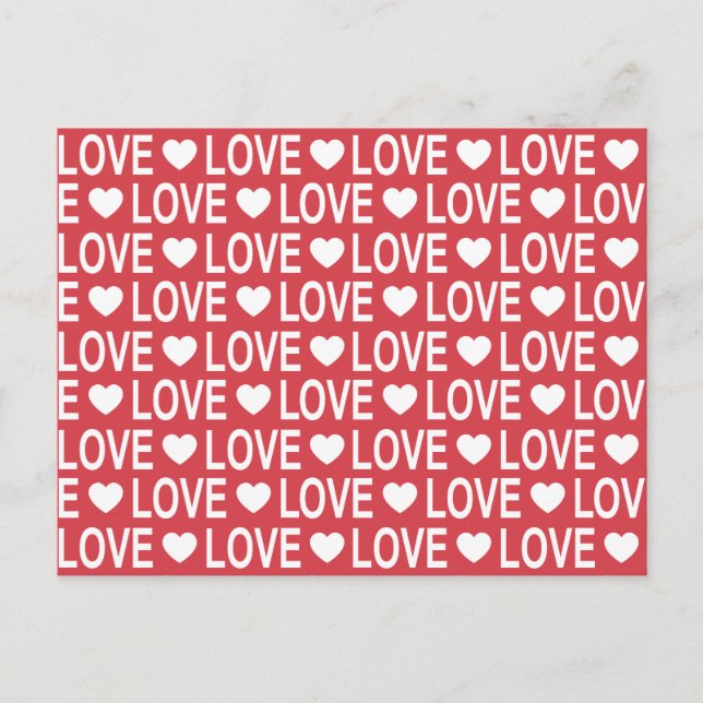 Muster der weißen Liebe Postkarte (Vorderseite)