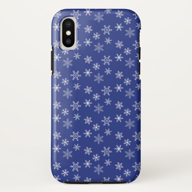 Muster der weißen Schneeflocken Case-Mate iPhone Hülle (Rückseite)