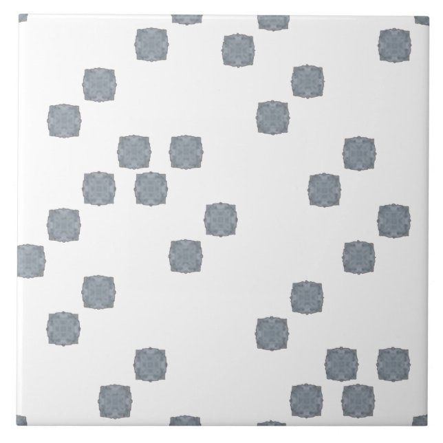 Muster der weißen und blauen Polka-Dots Fliese (Vorderseite)
