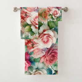Muster der Whimsikschen Rose Badhandtuch Set