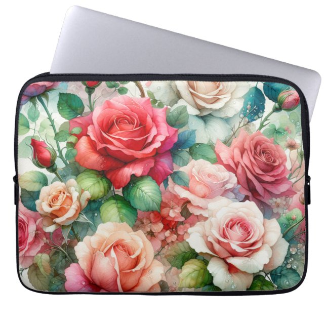 Muster der Whimsikschen Rose Laptopschutzhülle (Vorderseite)