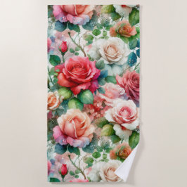 Muster der Whimsikschen Rose Strandtuch