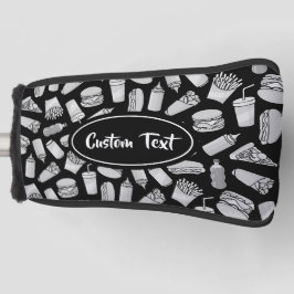 Muster der White Fast Food Icons Golf Headcover