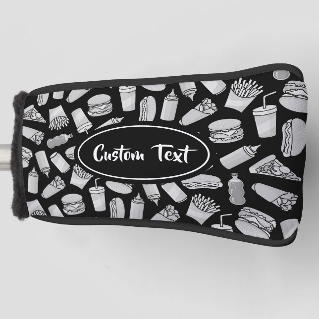 Muster der White Fast Food Icons Golf Headcover (Vorderseite)
