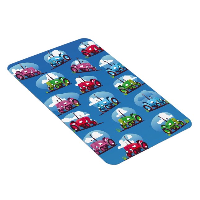 Muster der Zugmaschine (blauer Hintergrund) Magnet (Rechte Seite)