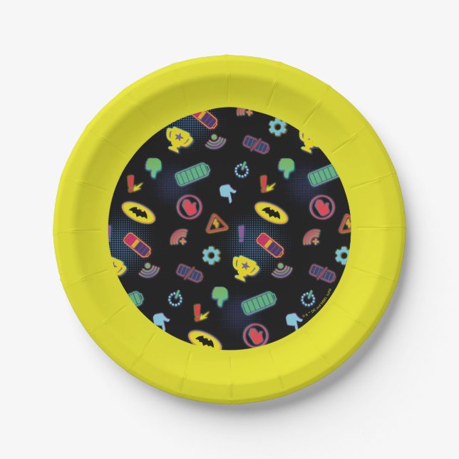 Muster des Batwheels™-Symbol Pappteller (Vorderseite)