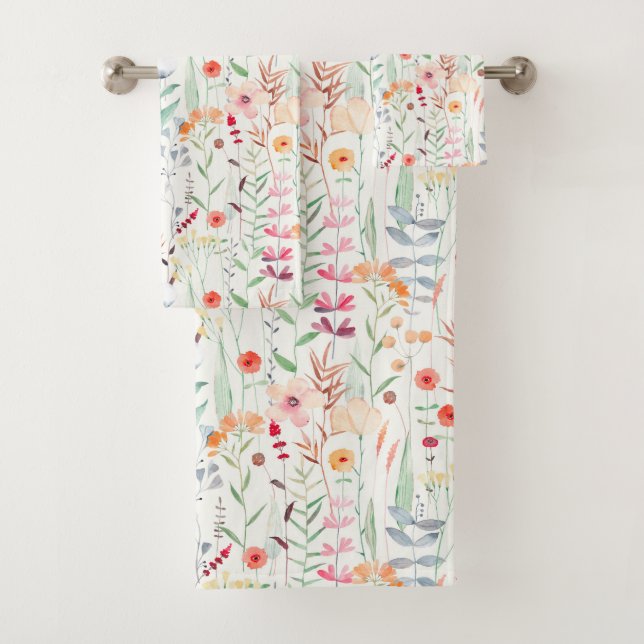 Muster des Blumengartens Badhandtuch Set (Insitu)