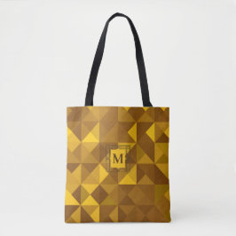 Muster des braunen Orangen geometrischen Dreiecks Tasche