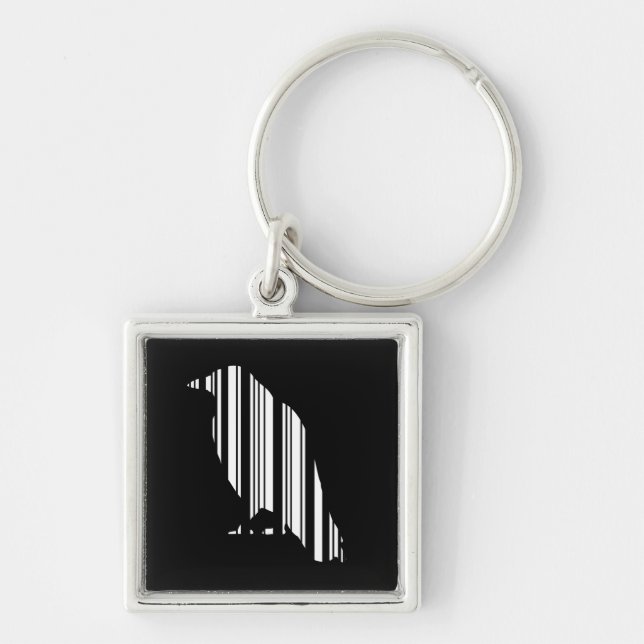 Muster des Crow-Bar-Code-Vogelmusters Schlüsselanhänger (Vorne)
