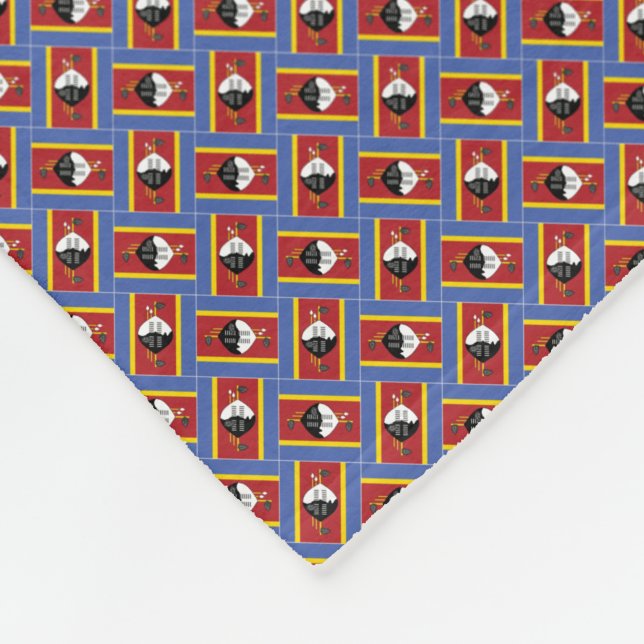 Muster des Eswatini-Flaggenmusters Fleecedecke (Ecke)