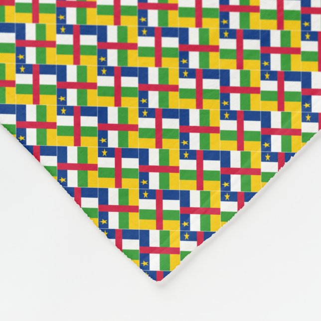 Muster des Flaggenmusters der Zentralafrikanischen Fleecedecke (Ecke)