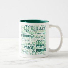 Muster des Friedens Zweifarbige Tasse