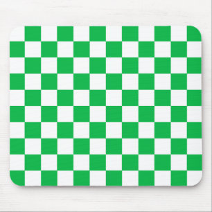 Muster des grünen, weißen, karierten Karos Mousepad