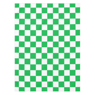 Muster des grünen, weißen, karierten Karos Tischdecke