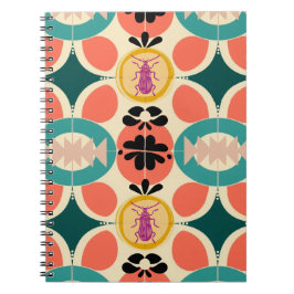 Muster des hinteren Käfers | Notebook-Journal Notizblock