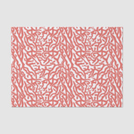 Muster des Korallenriffs Nautical Pink White V2 Seidenpapier