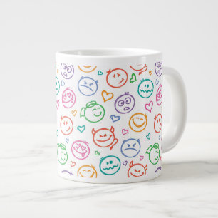 Muster des Lächelns Jumbo-Tasse