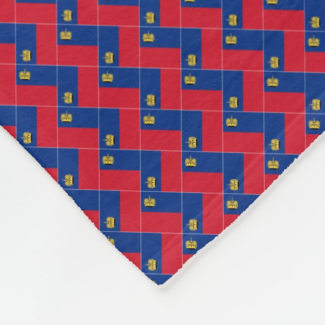 Muster des Liechtensteinischen Flaggenmusters Fleecedecke (Ecke)