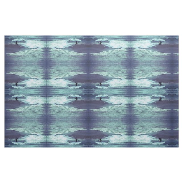 Muster des Menschen auf Meereswellen Stoff (Fat Quarter (45,7 x 55,9 cm))