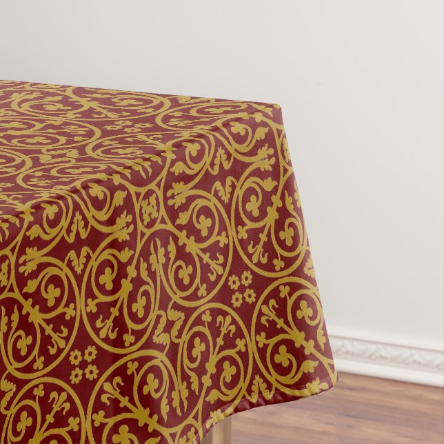 Muster des mittelalterlichen 13. Jahrhunderts Tischdecke (Beispiel)