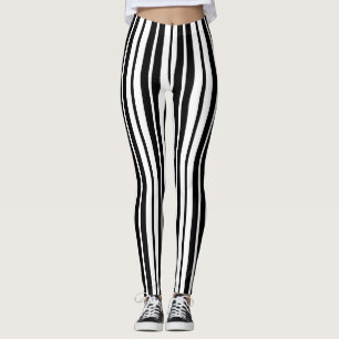 Muster des Musters der weißen schwarzen vertikalen Leggings