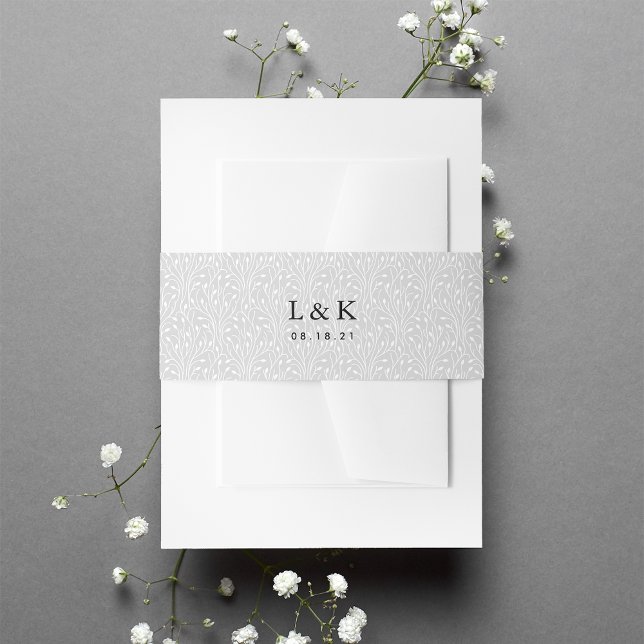 Muster des Musters für hellgraue Reben Einladungsbanderole (Von Creator hochgeladen)