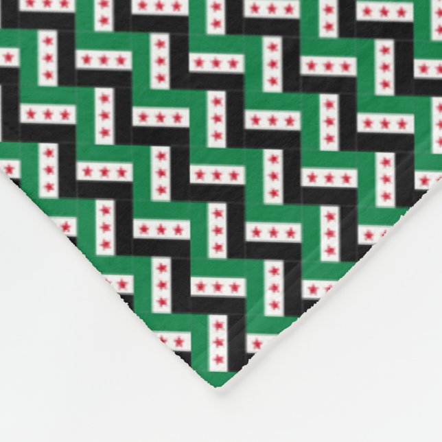 Muster des neuen syrischen Flaggenmusters Fleecedecke (Ecke)