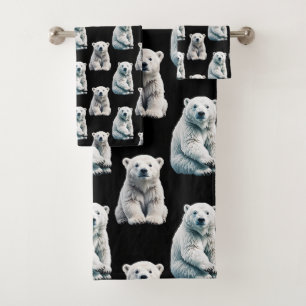 Muster des Polarbärs Badhandtuch Set