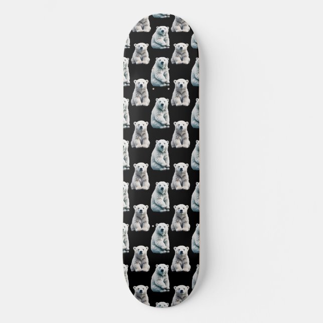 Muster des Polarbärs Skateboard (Vorderseite)