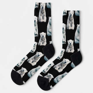 Muster des Polarbärs Socken