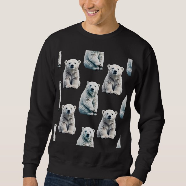 Muster des Polarbärs Sweatshirt (Vorderseite)