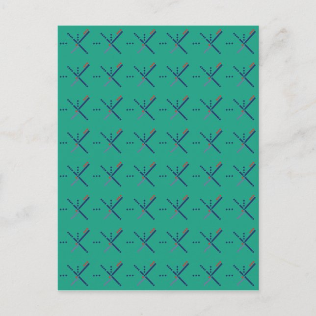 Muster des Portland Airport Teppich Postkarte (Vorderseite)