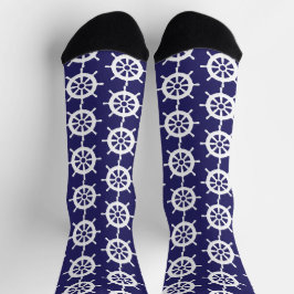 Muster des Radmusters für das blaue Kreuzfahrtschi Socken