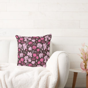 Muster des rosa Magnolia-Kissens Kissen