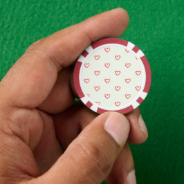 Muster des roten Herzens, Niedlich, Liebe Pokerchips