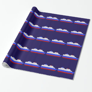 Muster des roten und des blauen Meeres Geschenkpapier